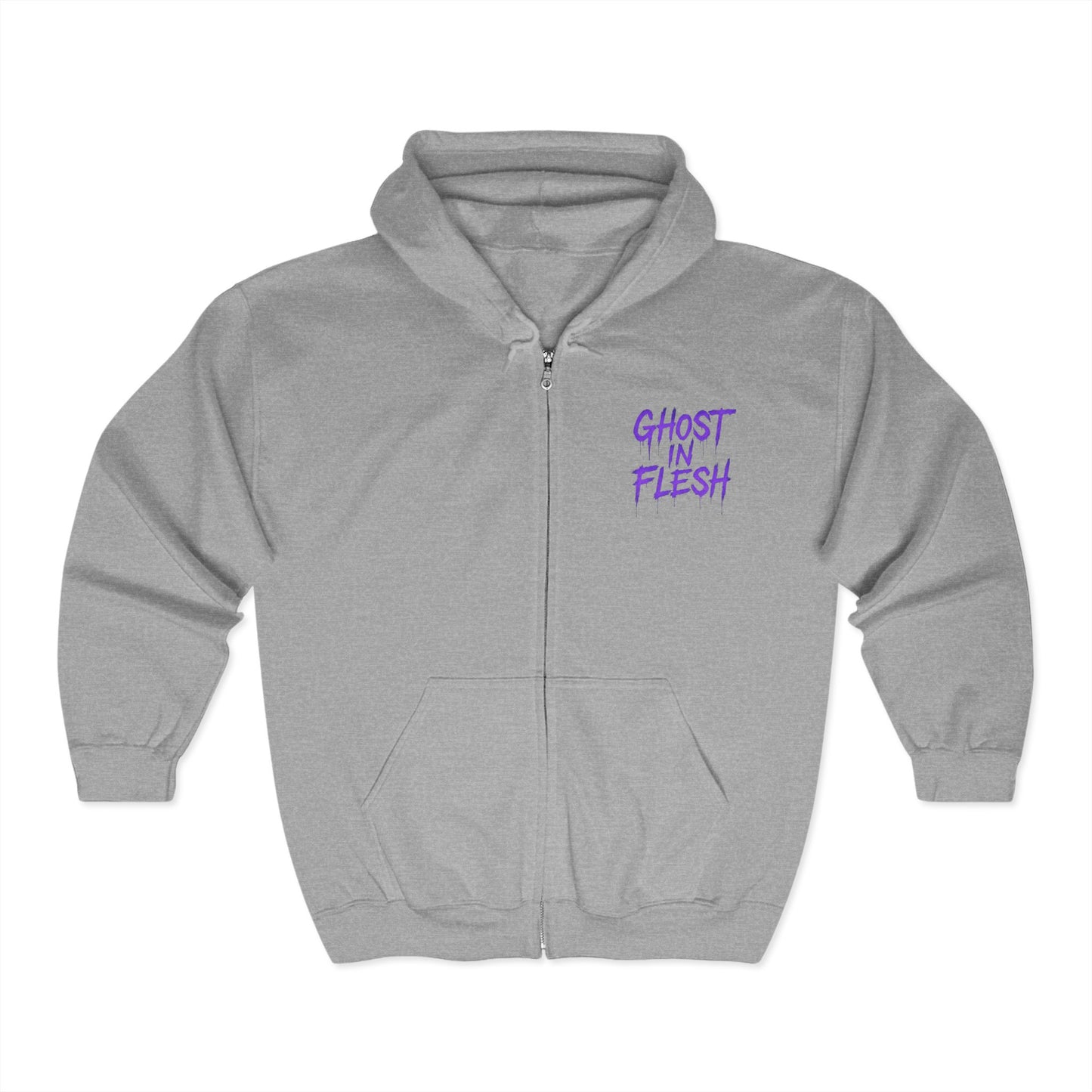 "GHOST IN FLESH" -BLACK/GREY- ZIPPER_HOODIE---which one do you prefer???