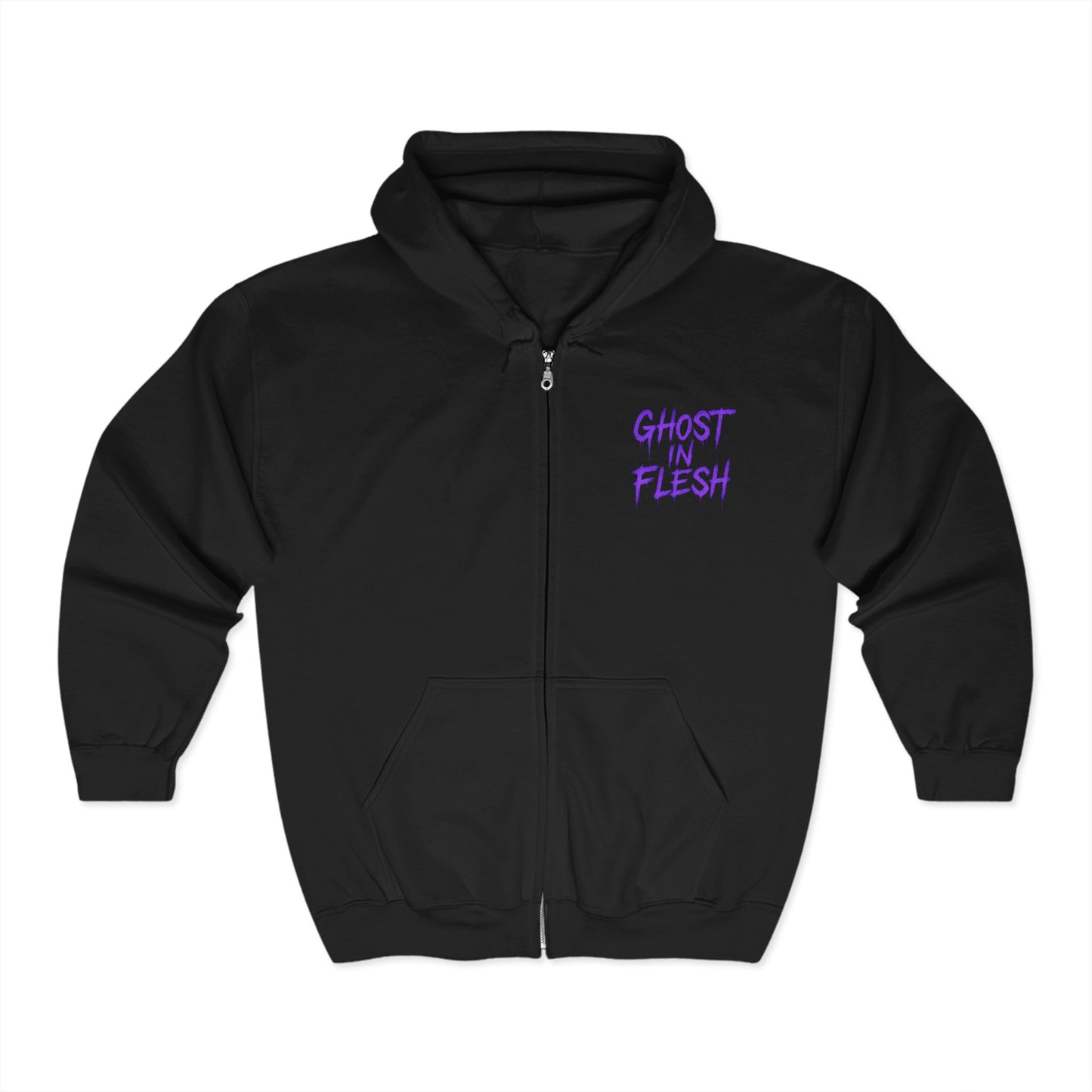 "GHOST IN FLESH" -BLACK/GREY- ZIPPER_HOODIE---which one do you prefer???