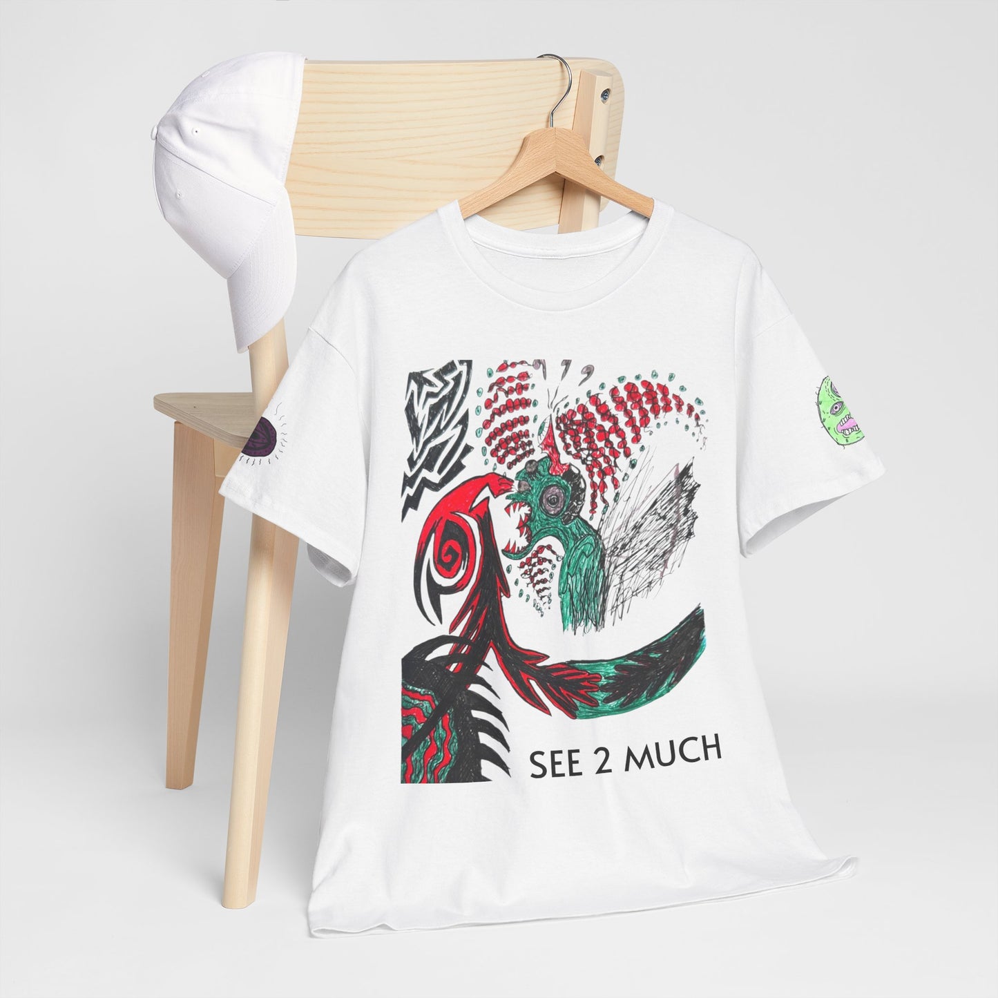 "SEE TOO MUCH" Unisex Heavy Cotton Tee