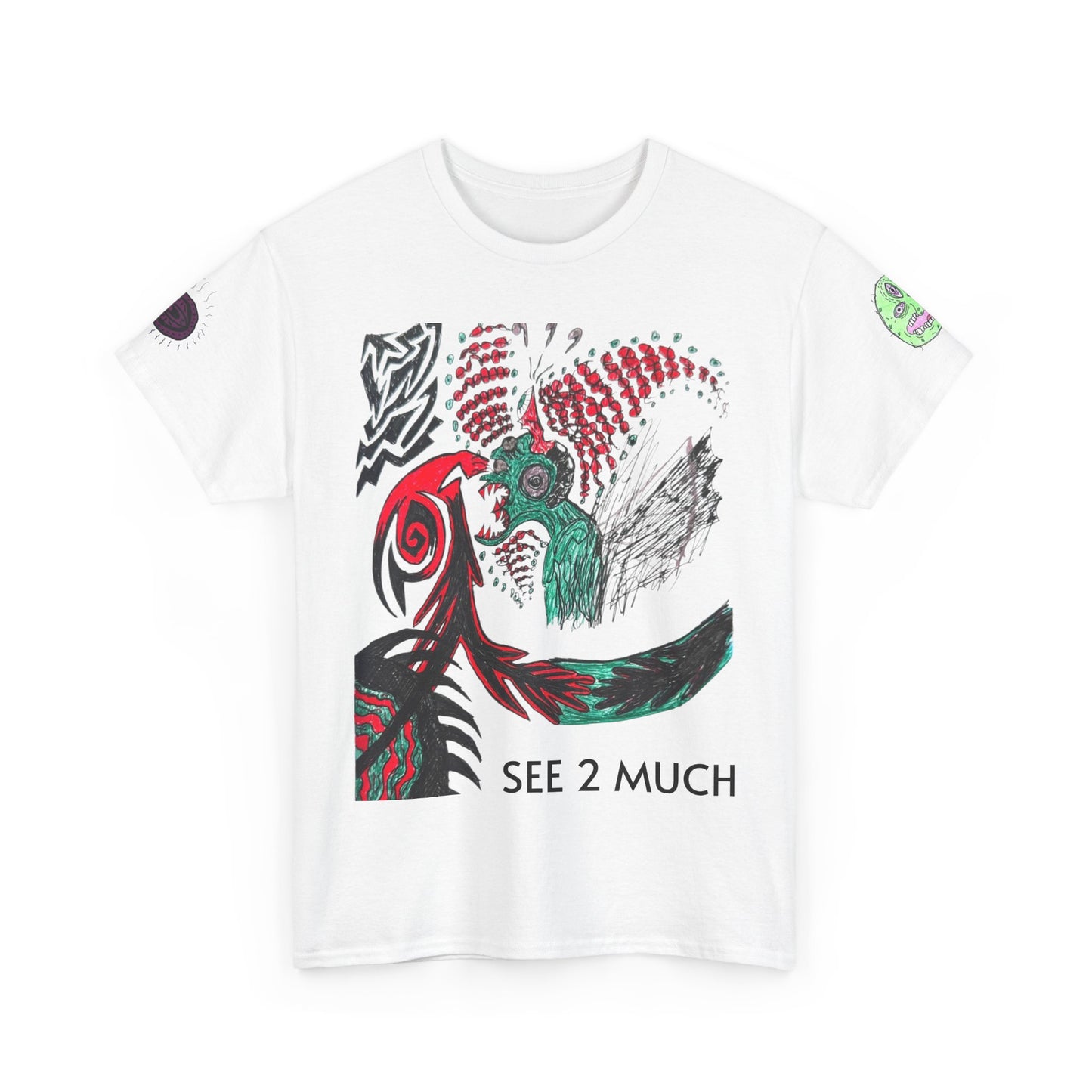 "SEE TOO MUCH" Unisex Heavy Cotton Tee